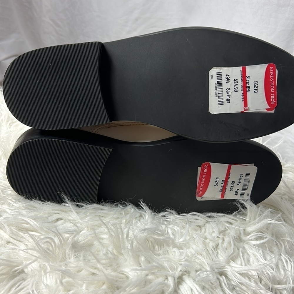 Abound 100% Vegan White Leather Zippered Moto Boots - Picture 5 of 8